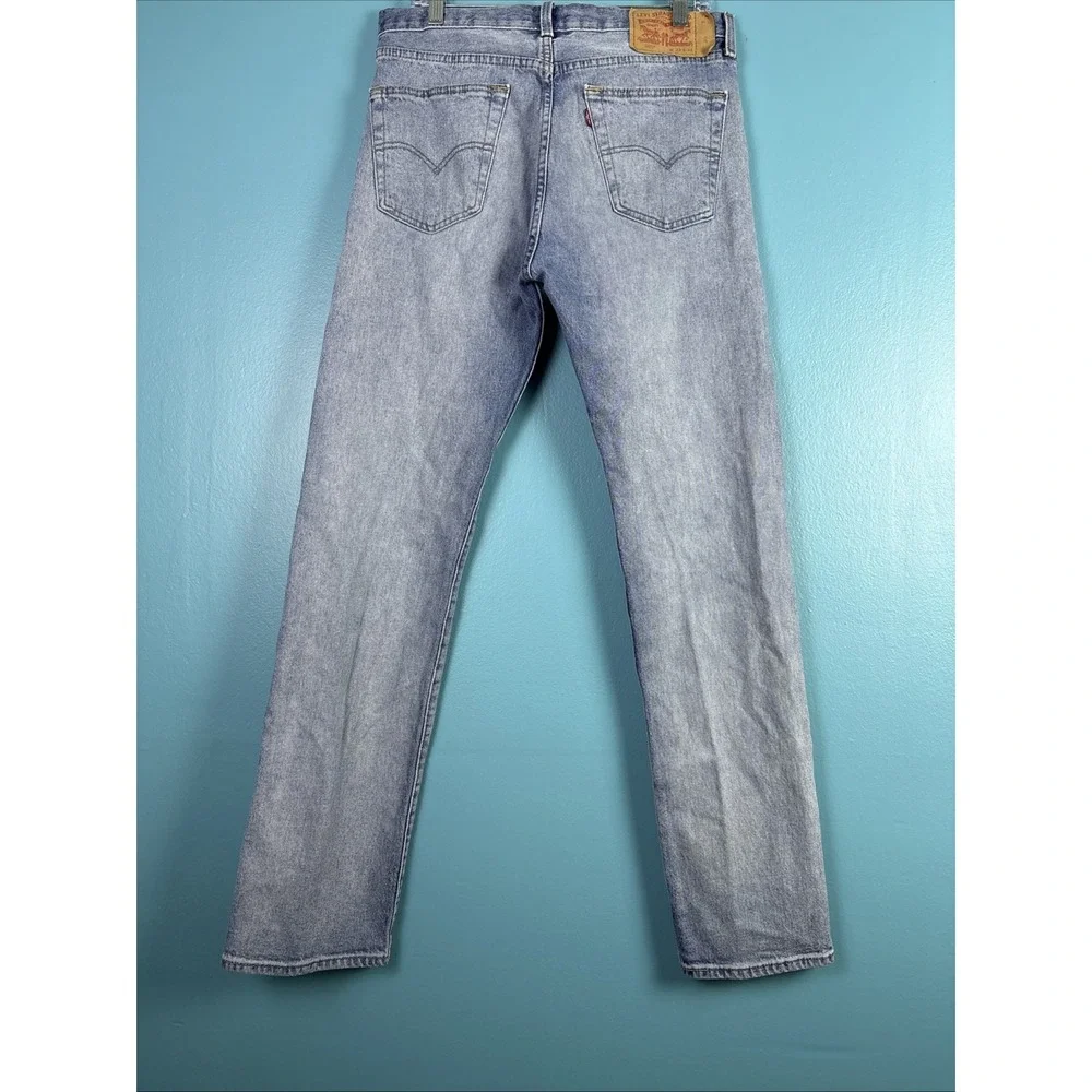 Levi's Men's 501 33x34 Original Straight Fit Jeans Fade Whiskers USA